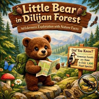 Little Bear in Dilijan Forest - Wilderness Exploration with Nature Facts: A beautifully illustrated story of curiosity, nature, and discovery inspired by Armenia's wild forests - D Simons - cover
