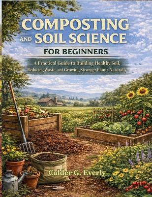 Composting and Soil Science for Beginners: A Practical Guide to Building Healthy Soil, Reducing Waste, and Growing Stronger Plants Naturally - Calder G Everly - cover