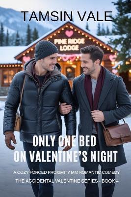 Only One Bed on Valentine's Night: A Cozy Forced Proximity MM Romantic Comedy - Tamsin Vale - cover