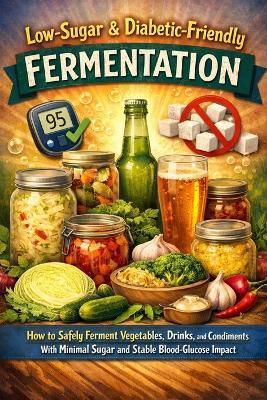 Low-Sugar & Diabetic-Friendly Fermentation: How to Safely Ferment Vegetables, Drinks, and Condiments With Minimal Sugar and Stable Blood-Glucose Impact - J Rhea - cover