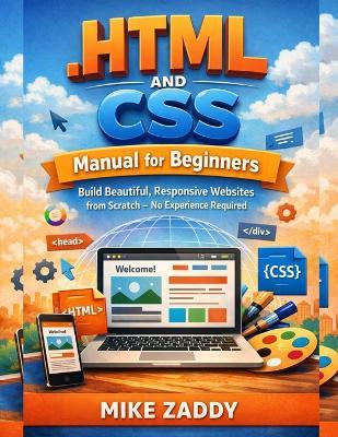 HTML and CSS Manual for Beginners: Build Beautiful, Responsive Websites from Scratch - No Experience Required - Mike Zaddy - cover