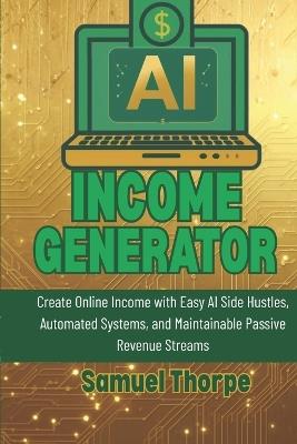 AI Income Generator: Create Online Income with Easy AI Side Hustles, Automated Systems, and Maintainable Passive Revenue Streams - Samuel Thorpe - cover