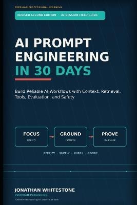 AI Prompt Engineering: One-Month Study Plan to Master LLM Prompting, RAG, Evaluation, Safety, and a Job-Ready Portfolio and Land High-Paying AI Jobs with 30-Day Self-Learning System - Jonathan R Whitestone - cover