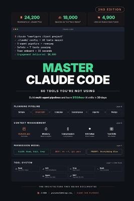 Claude Code Mastery - 60 Tools You're Not Using: $150/Hour AI Skills, Multi-Agent Pipelines and the Hidden Architecture No One Teaches - Cook - cover