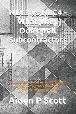 NEC3 vs NEC4 - What They Don't Tell Subcontractors: A Practical Guide to Understanding How NEC3 and NEC4 Really Work, and Where Subcontractors Get Caught Out - Aiden P Scott - cover