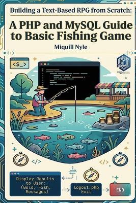 Building a Text-Based RPG from Scratch: A PHP and MySQL Guide to Basic Fishing Game - Miquill Nyle - cover
