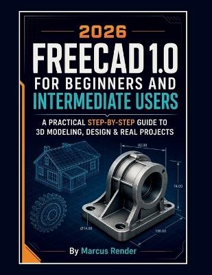 FREECAD 1.0 for Beginners and Intermediate Users: A Practical Step-by-Step Guide to 3D Modeling, Design, and Real Projects - Marcus Render - cover
