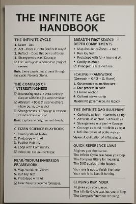 The Infinite Age Playbook: Goldston's Frameworks for Infinite Possibility - Justin Goldston - cover