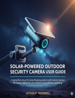 Solar-Powered Outdoor Security Camera User Guide: A simplified setup for solar-charging systems with battery backup, PIR motion detection, and smart energy-efficient recording - Jayden P Techwell - cover