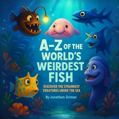 A-Z of the World's Weirdest Fish: Discover the Strangest Creatures Under the Sea - An Alphabet Book for Kids Ages 2-6 Filled With Funny, Weird Ocean Fish - Jonathan Grimes - cover