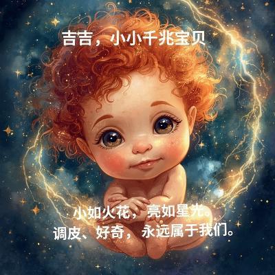 吉吉：千兆宝宝: 小小如火花，明亮如星辰--调皮、好奇、永远属于我们 - Lucinda Riley - cover