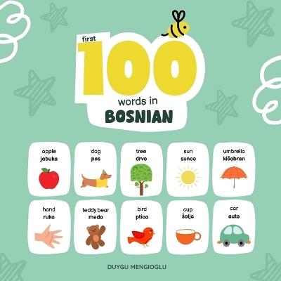 First 100 Words in Bosnian: Bosnian Language Learning for Kids, Bilingual Bosnian Baby Book, Bosnian First Dictionary, Bosnian Flashcards - Duygu Mengioglu - cover