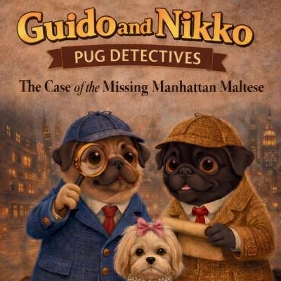 Guido and Nikko Pug Detectives The case of the Missing Manhattan Maltese - Tish - cover