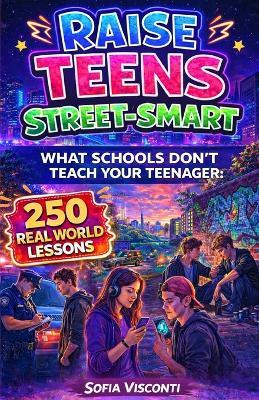 Raise Teens Street-Smart - What Schools Don't Teach Your Teenager: 250 Real World Lessons to Build Confident, Resilient Teens with the Life Skills and Social Intelligence to Handle Anything - Sofia Visconti - cover