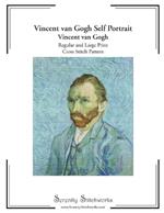Vincent van Gogh Self Portrait Cross Stitch Pattern - Vincent van Gogh: Regular and Large Print Cross Stitch Pattern