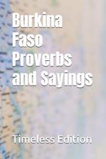 Burkina Faso Proverbs and Sayings