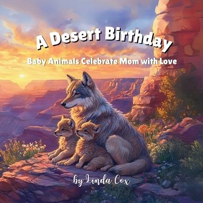 A Desert Birthday: Baby Animals Celebrate Mom with Love: A Heartwarming Children's Book About Kindness, Sharing, and Baby Desert Animals-Featuring Baby Wolves, Bears, Roadrunners, Deer, Lizards, Armadillos, Bobcats, and More! - Linda Cox - cover