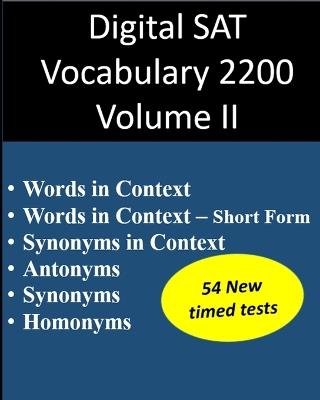 Digital SAT Vocabulary 2200 Volume II - K Jonathan - cover