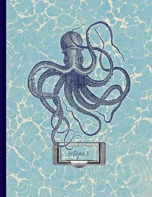 Octopus: 8.5x11 blank lined journal: 100 pages - Mollusca Ocho - cover