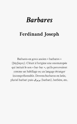 Barbares - Ferdinand Joseph - cover