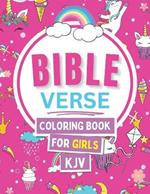 Bible Verse Coloring Book for Girls KJV: 40 Easy and Short Inspirational and Motivational Scriptural Verses to color - Perfect For Relaxation and Stress Relief for Girls