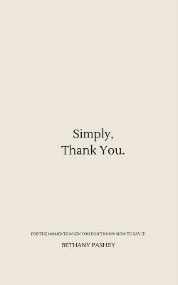 Simply, Thank You - Bethany Pashby - cover