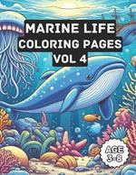 Sea Creature Coloring Pages - Vol 4: Ocean Animal Coloring Book for Kids ages 3-8 years