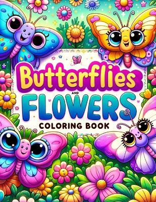 Butterflies and Flowers Coloring book: Where Each Page Offers a Moment of Peace and Tranquility in the Garden of Your Imagination. - Jennie Thornton Art - cover