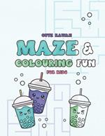 Cute Kawaii Maze and Colouring Fun for Kids