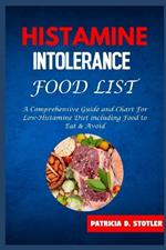 Histamine Intolerance Food List: A Comprehensive Guide and Chart For Low-Histamine Diet including Food to Eat & Avoid