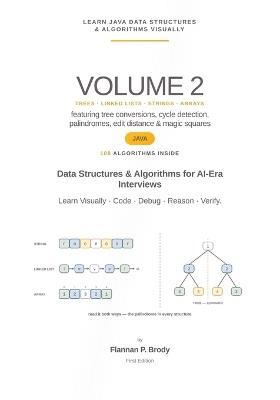Learn Java Data Structures & Algorithms Visually - Volume 2: Data Structures & Algorithms for AI-Era Interviews - Flannan P Brody - cover