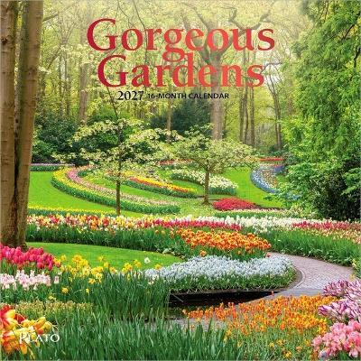 Gorgeous Gardens 2027 7 X 14 Inch (Hanging) Monthly Mini Wall Calendar Foil Stamped Cover - Plato - cover