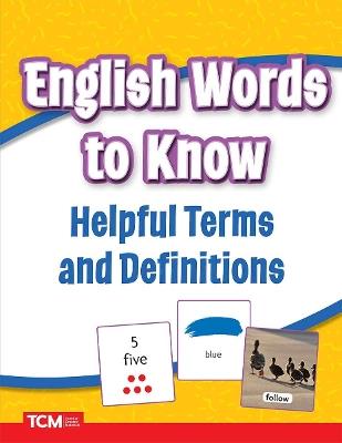 English Words to Know for Newcomers - Teacher Created Materials - cover