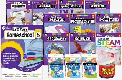 180 Days™: Homeschool Grade 5 Set: Every Subject, Every Day - Multiple Authors - cover