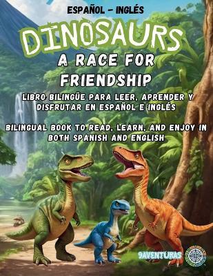 Dinosaurs: A Race for Friendship / Dinosaurios, una Carrera por la Amistad: A bilingual interactive book to read, play, and learn in Spanish or English / Un libro interactivo bilingüe para leer, jugar y aprender en español o inglés - J M Salmeron,9 Aventuras - cover