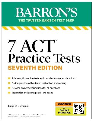 7 ACT Practice Tests, Seventh Edition + Online Practice (2026) - James D. Giovannini - cover