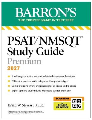 PSAT/NMSQT Premium Study Guide, 2027: 2 Practice Tests + Comprehensive Review + 200 Online Drills - Brian W. Stewart - cover