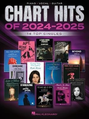 Chart Hits of 2024-2025: 14 Top Singles Arranged for Piano, Voice, and Guitar Chords and Frames - cover