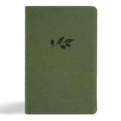 CSB Large Print Personal Size Reference Bible, Digital Study Edition, Olive Leathertouch - Csb Bibles by Holman - cover