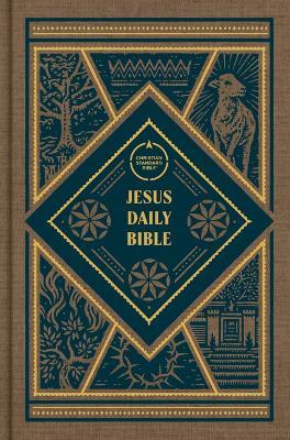 CSB Jesus Daily Bible, Brown Cloth Over Board: Guided Readings Showing Christ Throughout Scripture - Dwayne Milioni,Csb Bibles by Holman - cover
