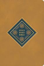 CSB Jesus Daily Bible, Camel Leathertouch: Guided Readings Showing Christ Throughout Scripture