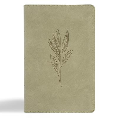 CSB Large Print Personal Size Reference Bible, Digital Study Edition, Sage Suedesoft Leathertouch - Csb Bibles by Holman - cover