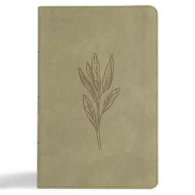 CSB Thinline Bible, Digital Study Edition, Sage Suedesoft Leathertouch - Csb Bibles by Holman - cover