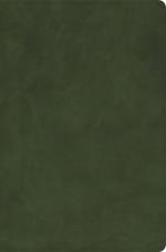 NASB Large Print Thinline Bible, Holman Handcrafted Collection, Marbled Olive Premium Calfskin