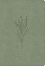 NASB Super Giant Print Reference Bible, Sage Suedesoft Leathertouch