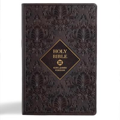 KJV Holy Bible, Giant Print with Cross-References, Dark Brown Leathertouch, Indexed - cover