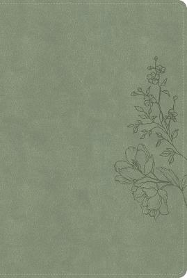 CSB Large Print Thinline Bible, Digital Study Edition, Sage Suedesoft Leathertouch - Csb Bibles by Holman - cover