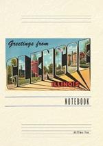 Vintage Lined Notebook Greetings from Glencoe, Illinois