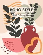 Boho Style Adult Coloring Book