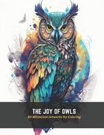 The Joy of Owls: 50 Whimsical Artworks for Coloring